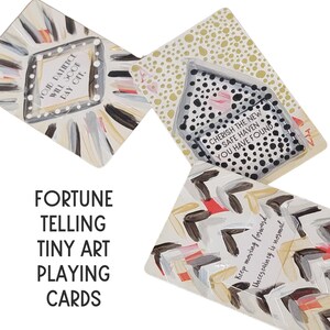 Fortune Telling Tiny Art Playing Cards | Silver and Gold
