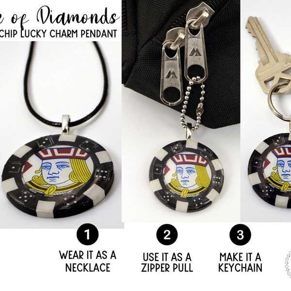 Poker Chip Necklace Etsy