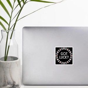 VOUS AVEZ DE LA CHANCE ? Autocollant en vinyle pour cartes à jouer | autocollant pour voiture | Sticker bouteille d'eau