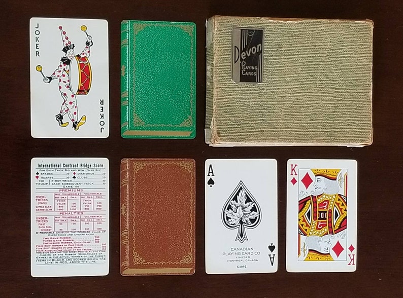 Hardback Book Canadian Playing Cards Sold Individually or as Etsy
