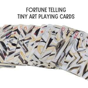 Carte da gioco Tiny Art per la predizione della fortuna / Oro, Argento, Nero e Bianco