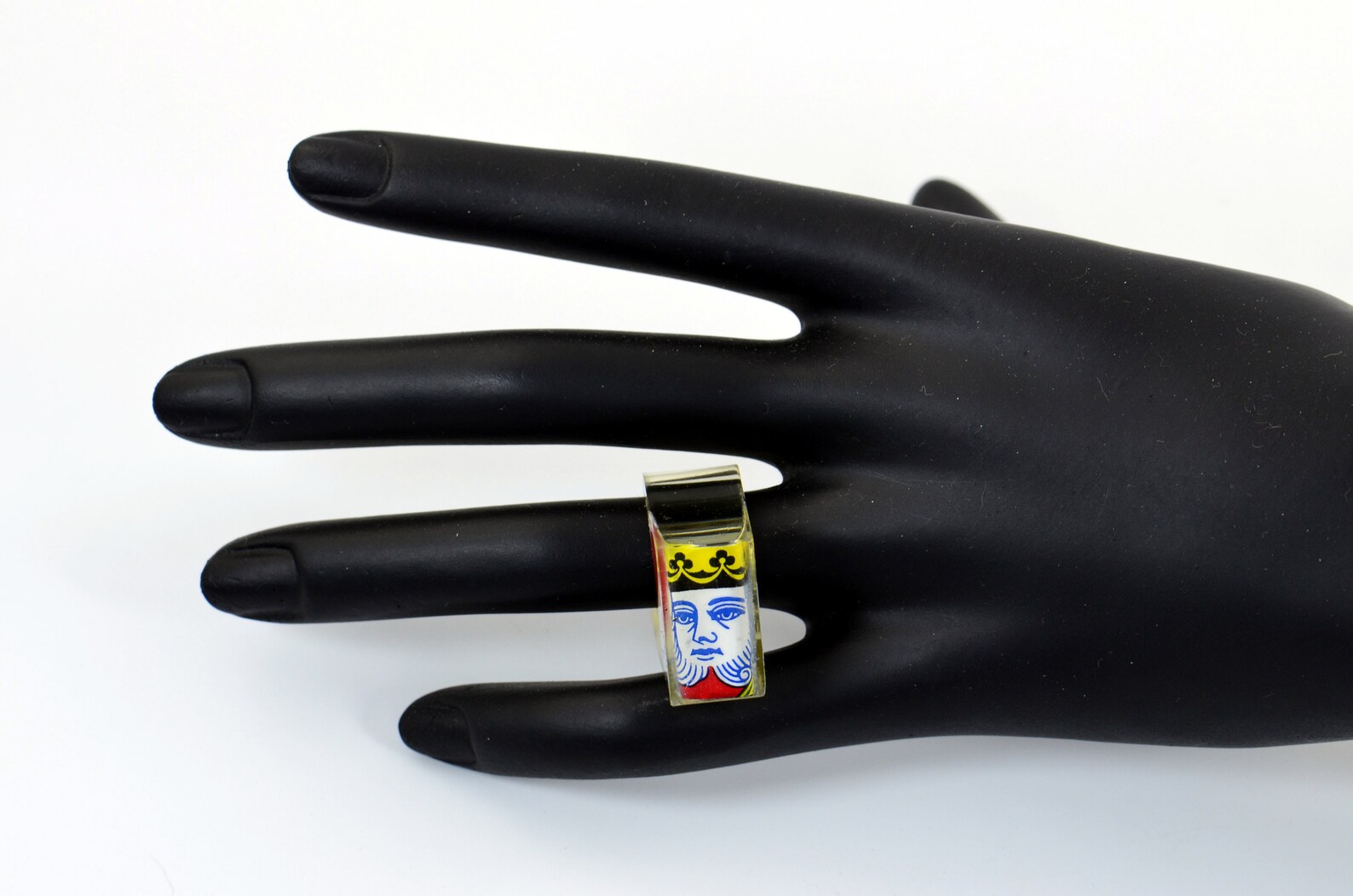 King of Hearts Ring Las Vegas Style Resin Ring With Playing Etsy