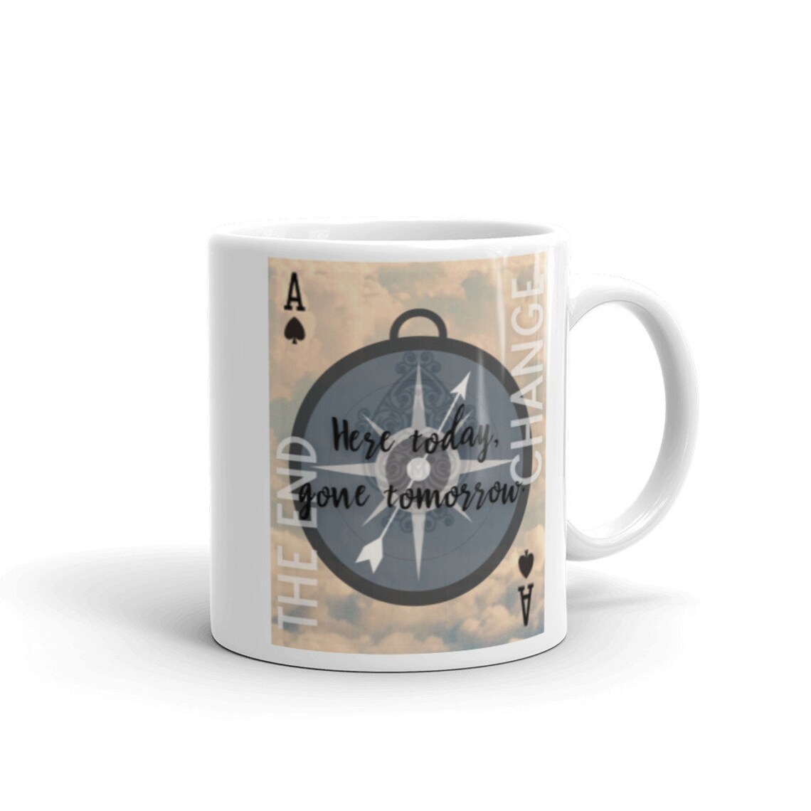 Ace of Spades Divination Meaning Playing Card Art on a White Etsy