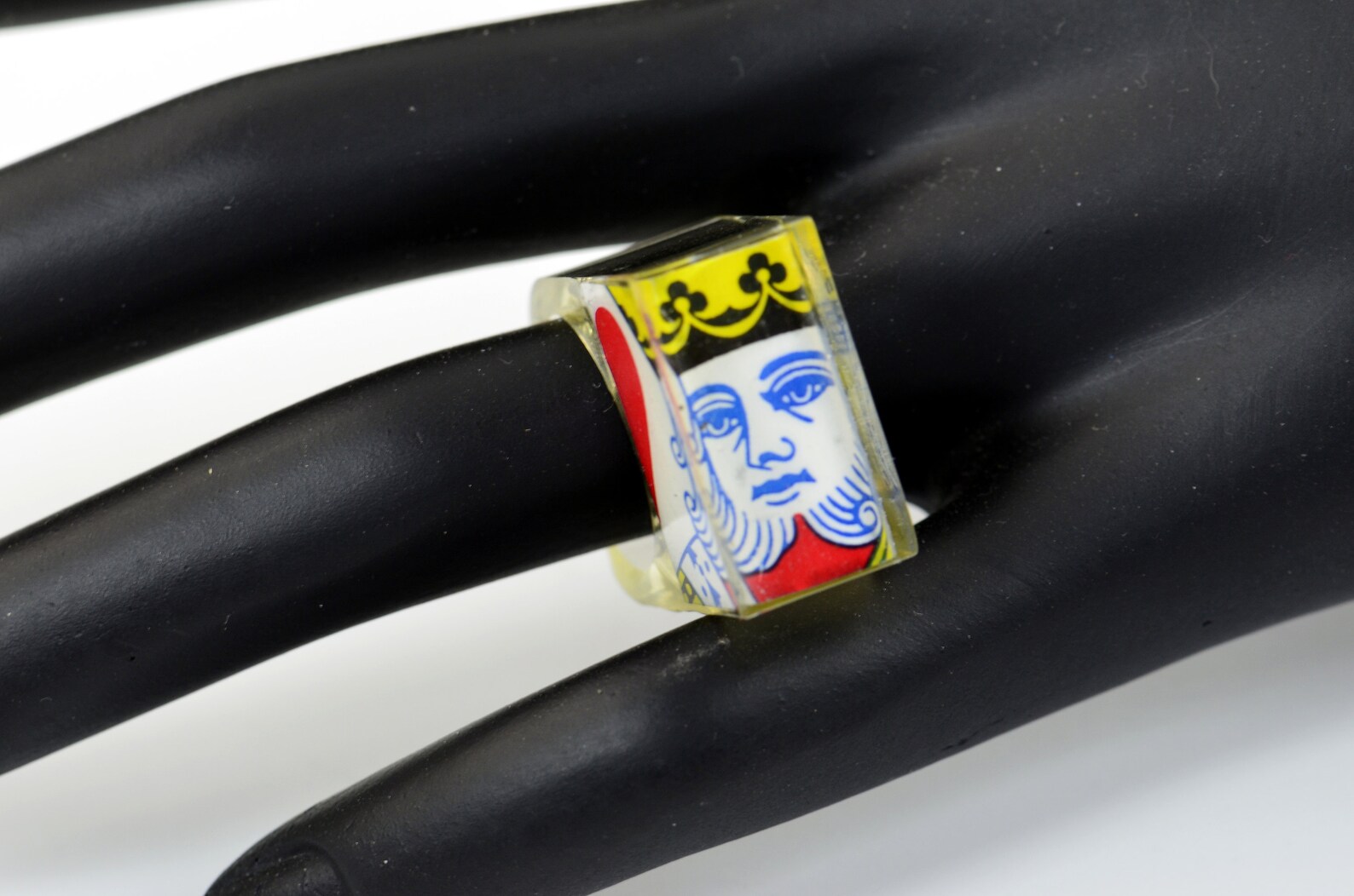 King of Hearts Ring Las Vegas Style Resin Ring With Playing Etsy