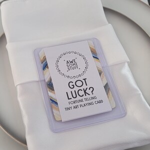 Fortune Telling Tiny Art Playing Cards | Royal Blue and Gold