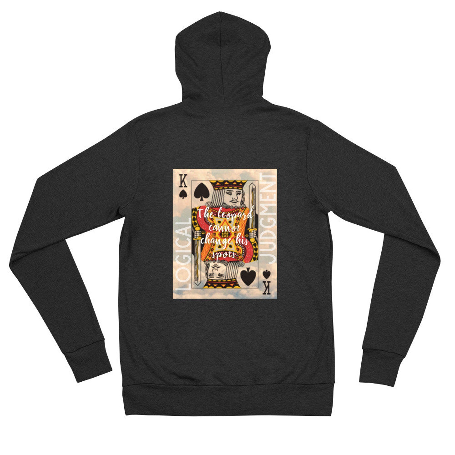 King of Spades Poker Hoodie Playing Card Divination Art King Etsy