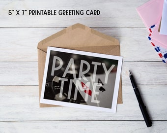 Aces PARTY TIME Printable Party Invitation | Las Vegas Style Greeting Card Digital Download