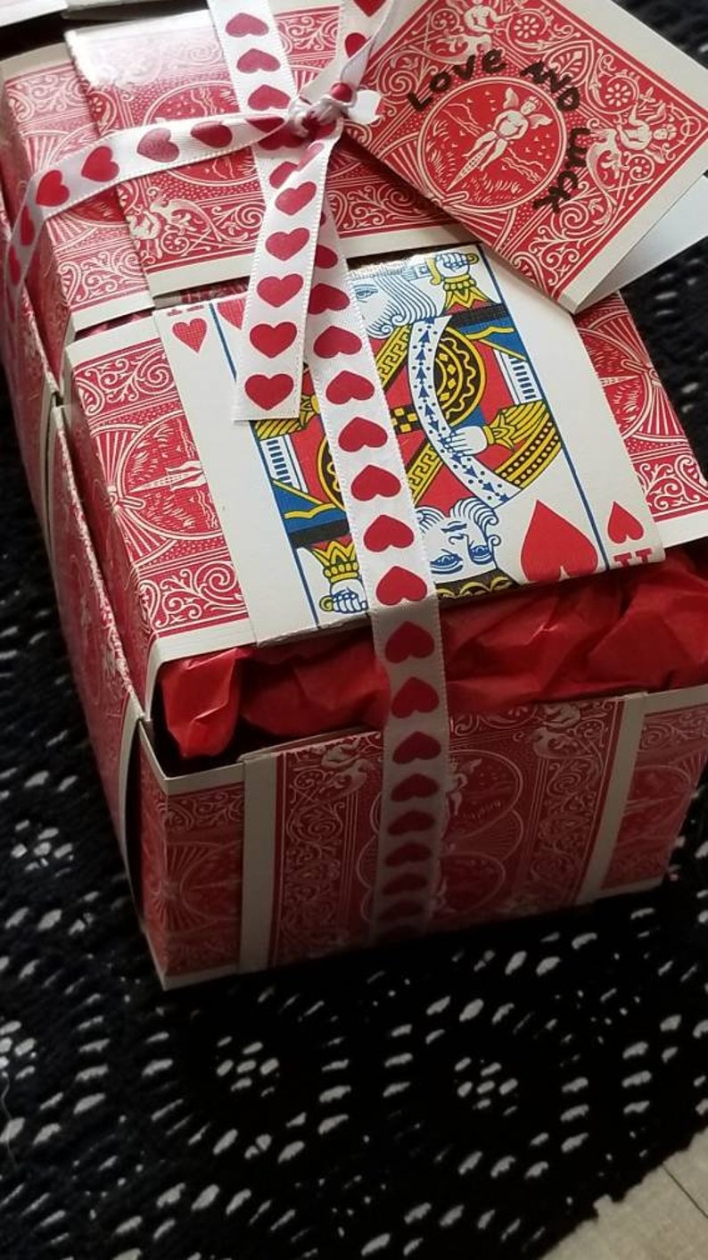 LOVE and LUCK Gift Wrapped Pillar Candle in Handmade King of Etsy