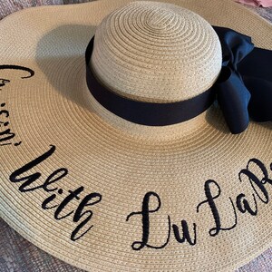 Personalized Mrs. Floppy Hat Phrase Hat Sayings Hat Cruise Bridal Shower Retirement Beach Monogram Statement Hat image 8