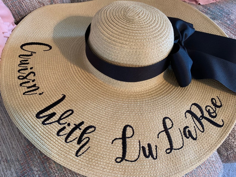 Personalized Mrs. Floppy Hat Phrase Hat Sayings Hat Cruise Bridal Shower Retirement Beach Monogram Statement Hat image 8