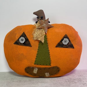 Primitive Jack O Lantern - Halloween Decor - Pumpkin Shelf Sitter - Etsy