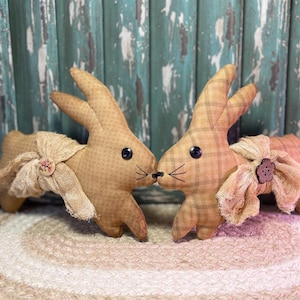 Primitive Bunny - Easter Decor - Shelf Sitter or Hanger