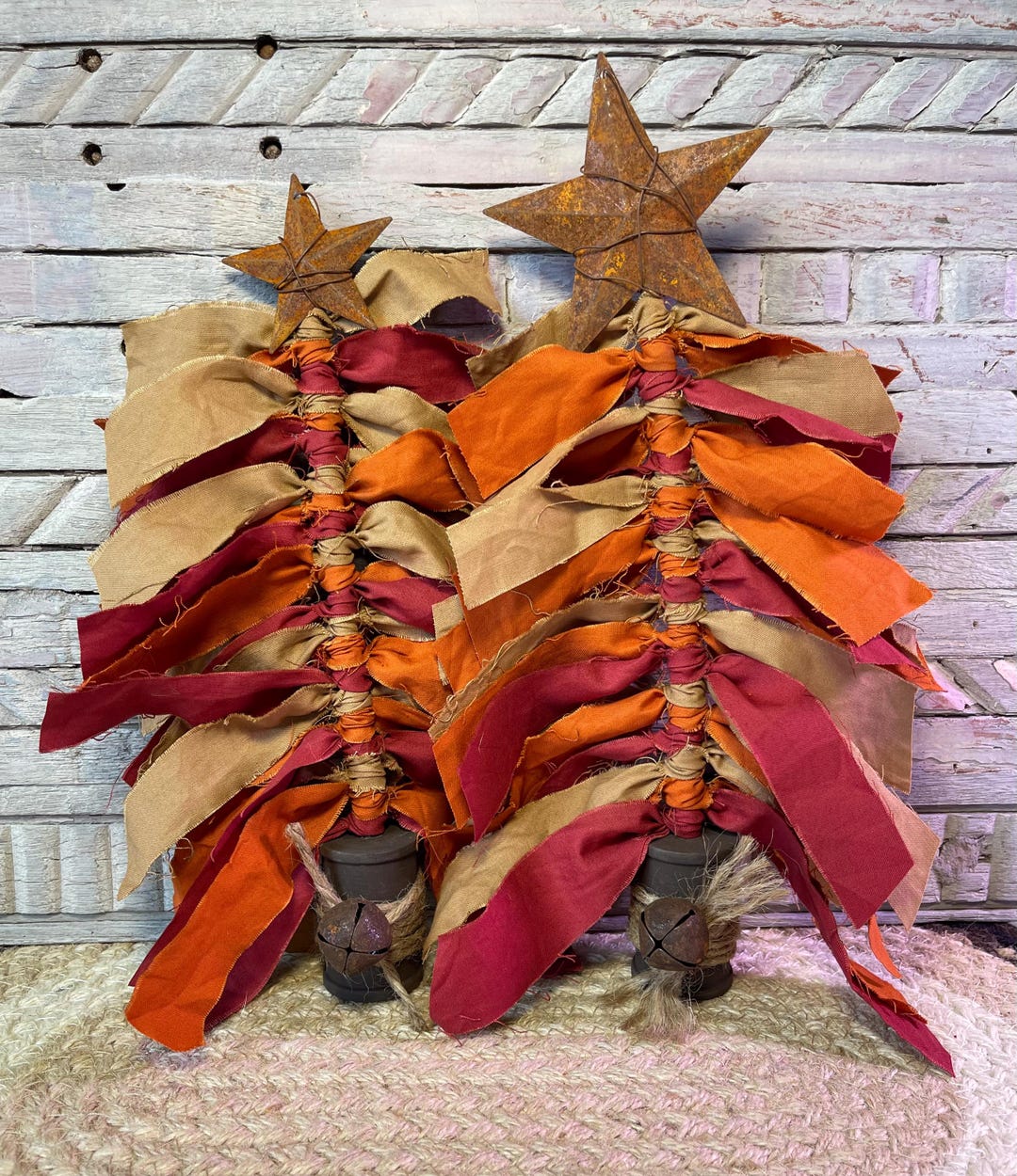 Primitive Rag Tree – Farmhouse Autumn Decor – Fall Shelf Sitter - Etsy