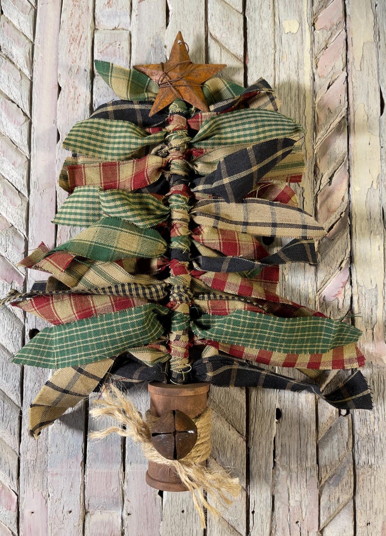 Primitive Rag Tree - Christmas Tree - Holiday Decor - Etsy
