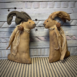 Primitive Bunny - Rustic Easter Decor - Shelf Sitter