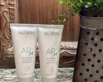 NuSkin AP24 Whitening Fluoride Toothpaste 4oz Authentic Full Size (2pack) expiration 05/2025