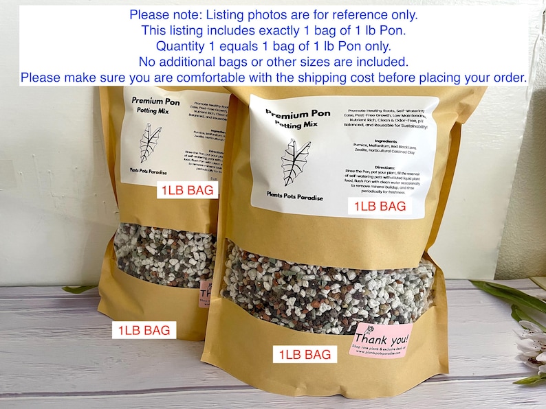 Pre-Washed PON Mix - 1 LB, Tropical Plant Growing Potting Mix, Semi-Hydro Potting Mix (1 LB) image 2