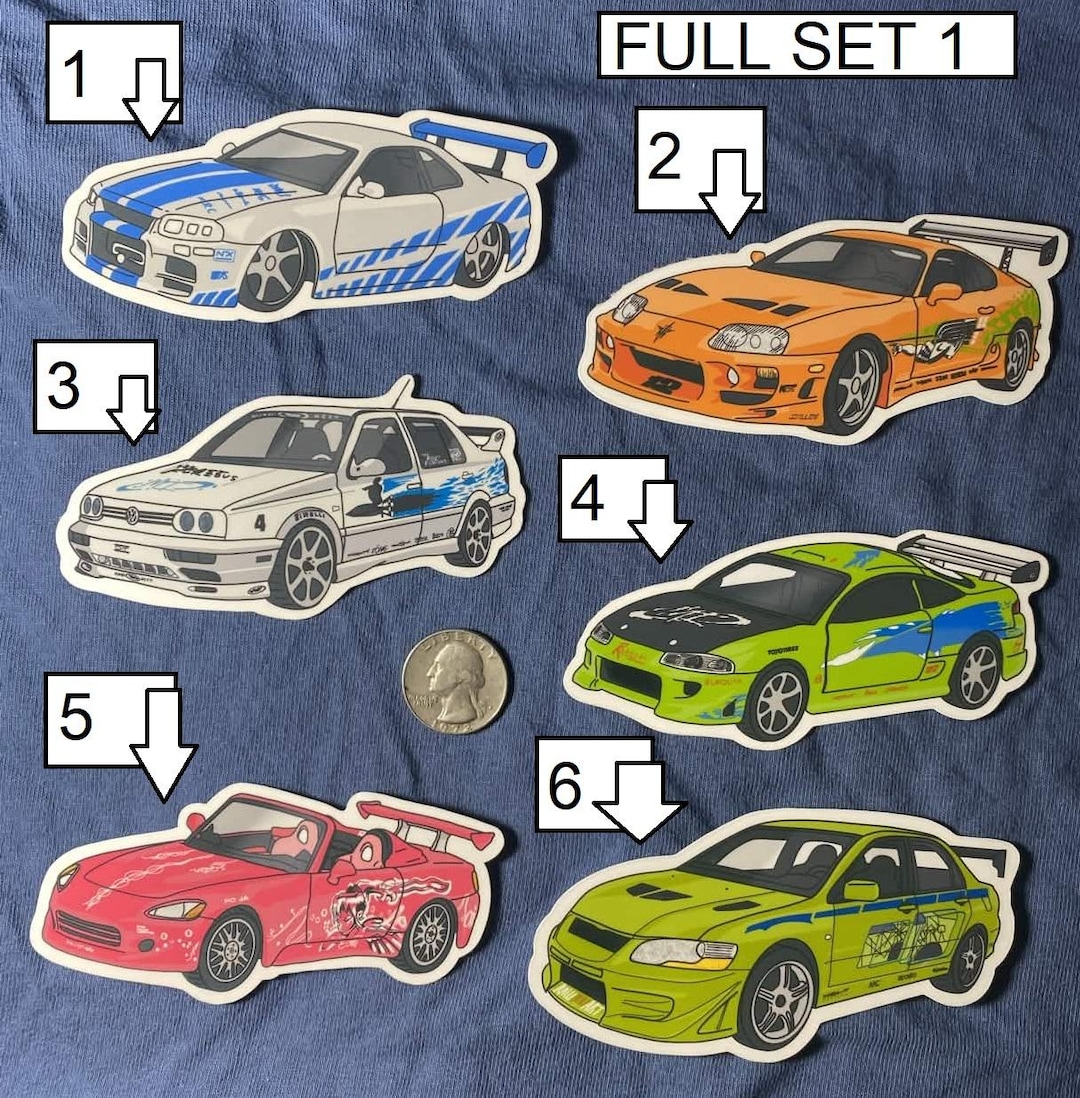Fa9 Sticker Fast and Furious Cars Sticker - Etsy
