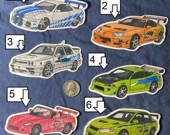 Fast and Furious Cars Sticker