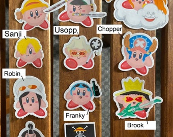 One Piece X Kirby Stickers - Etsy