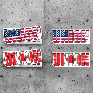 Lot de 2 - Stickers pour casque de sécurité - Drapeaux de l'Union européenne - États-Unis et Canada