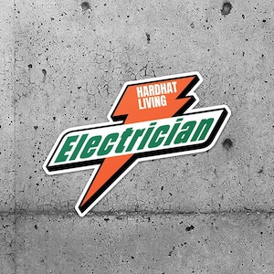 Lot de 2 - Stickers pour casque de sécurité - Sticker électricien HardHatLiving G-Rade