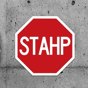 Lot de 2 - Autocollants pour casque de sécurité - Panneau STAHP