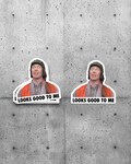 Hard Hat Sticker -Looks Good To Me Meme