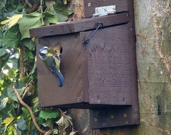 Traditional Bird Box with hinged roof