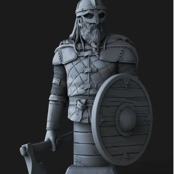 Viking Raider Bust 3D Printed Bust- Resin- Fotis Mint-7K Ultra High Quality Model