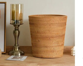 Rattan basket for storing fruit, bread, and home decoration