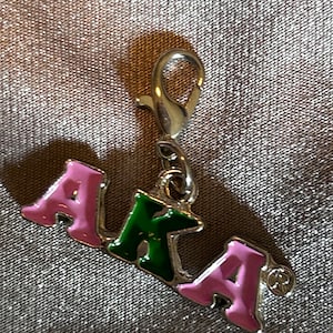 charms pink and green charm bracelet, charm bracelet charms, charm bangle, silver charms, charm chain bracelet, silver charm