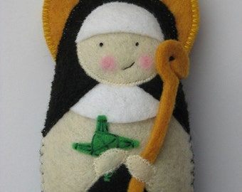 Saint Brigid of Ireland Felt Saint Softie