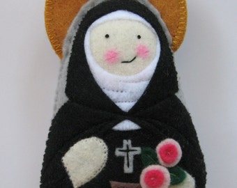 Saint Hildegard of Bingen Felt Saint Softie