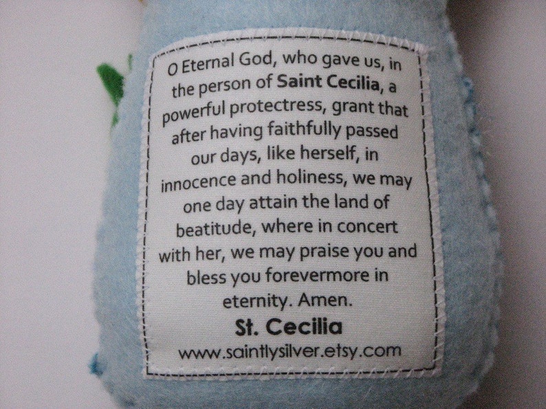 St. Cecilia Felt Saint Softie image 3