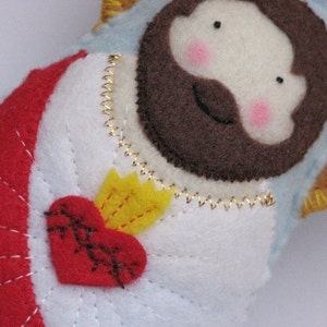 Sacred Heart of Jesus...Felt Softie image 2