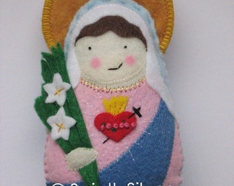 Immaculate Heart of Mary Felt Saint Softie