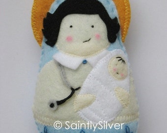 St. Gianna Beretta Molla Felt Saint Softie