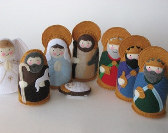 Full Nativity Felt Saint Softie Set STANDING