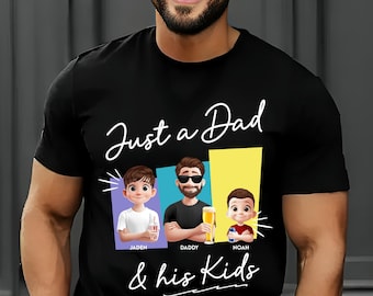 Personalisiertes Shirt, Vatertags Geschenk, lustiges Vater Shirt, Papa Shirt, Papa Shirt, Vater Tochter, Vater Sohn