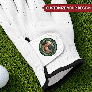 Custom Photo Best Dad By Par Golf Glove, Personalized Golfer Gift For Husband, Fathers Day Gift For Golf lover, Daddy Picture Golf Accessory Bild 7