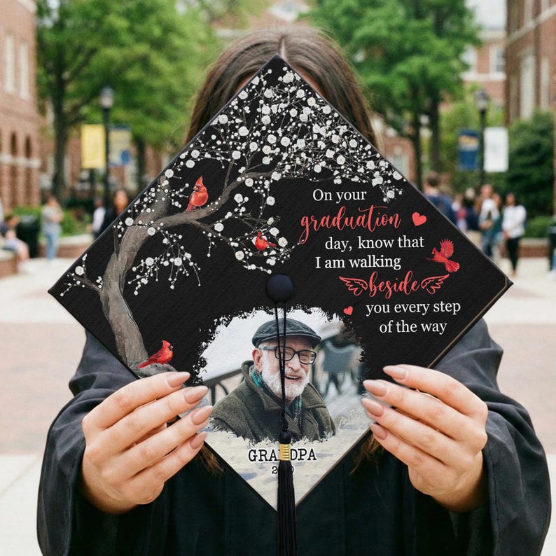 Personalized Memorial Custom Photo Graduation Cap Topper, on Your ...
