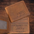 Father's Day Gifts From Wife, Having You As A Dad, Personalized Leather Wallet, Anniversary Gifts for Him, Papa, Dad Birthday Gifts product logo