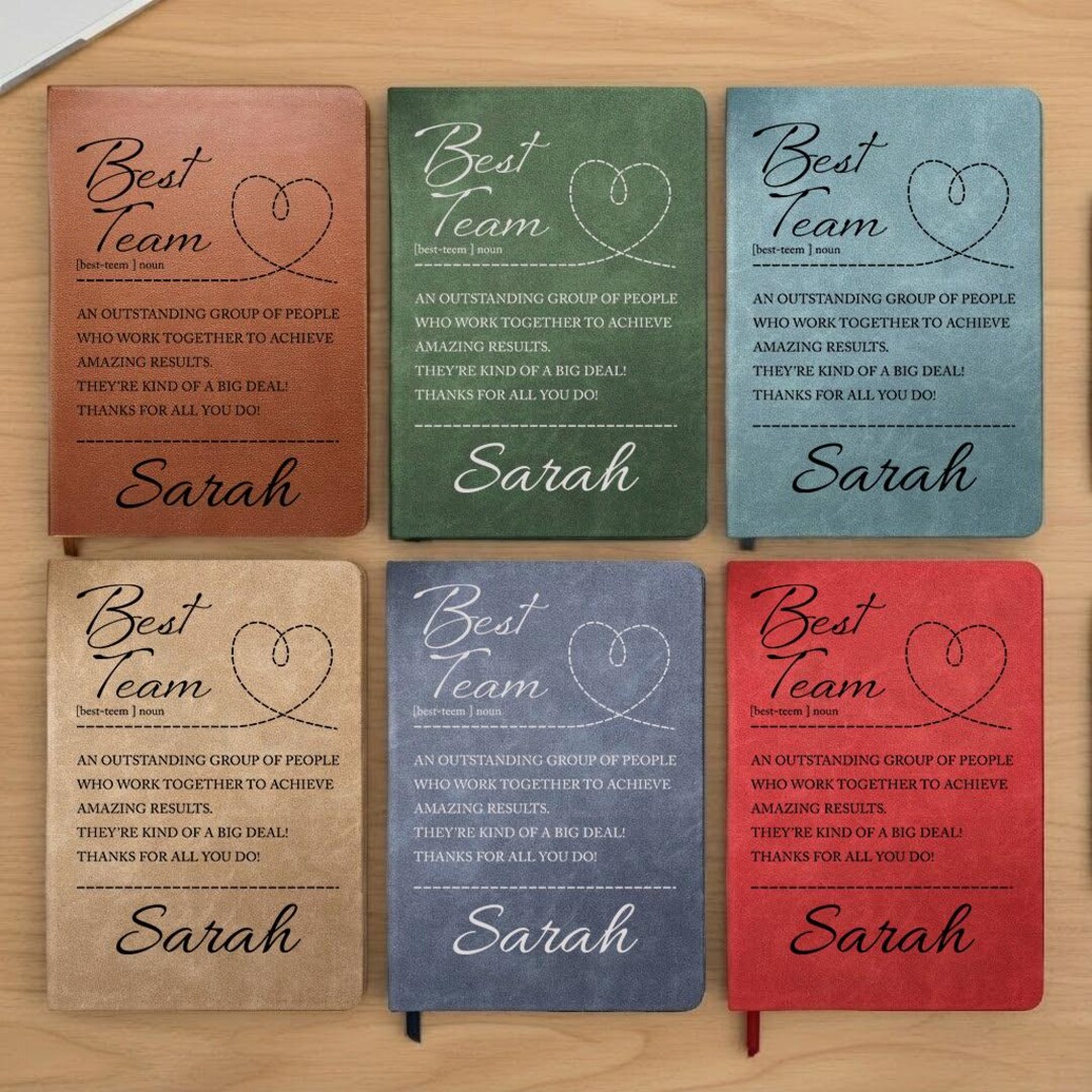 Personalized Leather Journal, Best Team Bulk Journal Corporate Gift ...