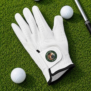 Custom Photo Best Dad By Par Golf Glove, Personalized Golfer Gift For Husband, Fathers Day Gift For Golf lover, Daddy Picture Golf Accessory Bild 4
