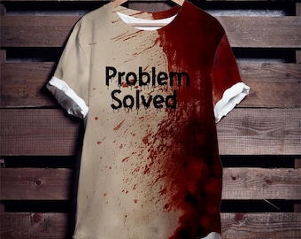 Personalized Horror Scene 3D Shirt: Halloween Costume, Funny Problem Solved Design