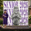 Personalized Senior Vintage Photo Backdrop, Class of 2026 Party Decor, Custom Grad Backdrop Banner, Graduate Background Gift For Daughter product logo