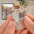 Personalized Pet Memorial Jar: Photo, Fur Keepsake with Angel Wing Charm product logo