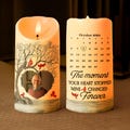 The Moment Your Heart Stopped Mine Changed Forever, Personalizes Photo LED Candle, Photo Sympathy Candle, Bereavement Gifts For Family