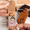 The Day You Became My Daddy Custom Calendar - Personalized Leather Photo Keychain, Father's Day Gift, New Dad Gift, Gift For Father Daddy product logo